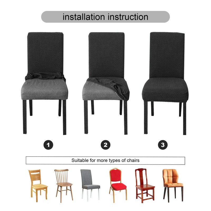 Genina Chair Covers for Dining Room - Stretch Slipcovers for