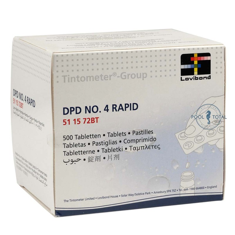 Lovibond DPD 4 Rapid 500 Tablets (50 Strips) by Pool