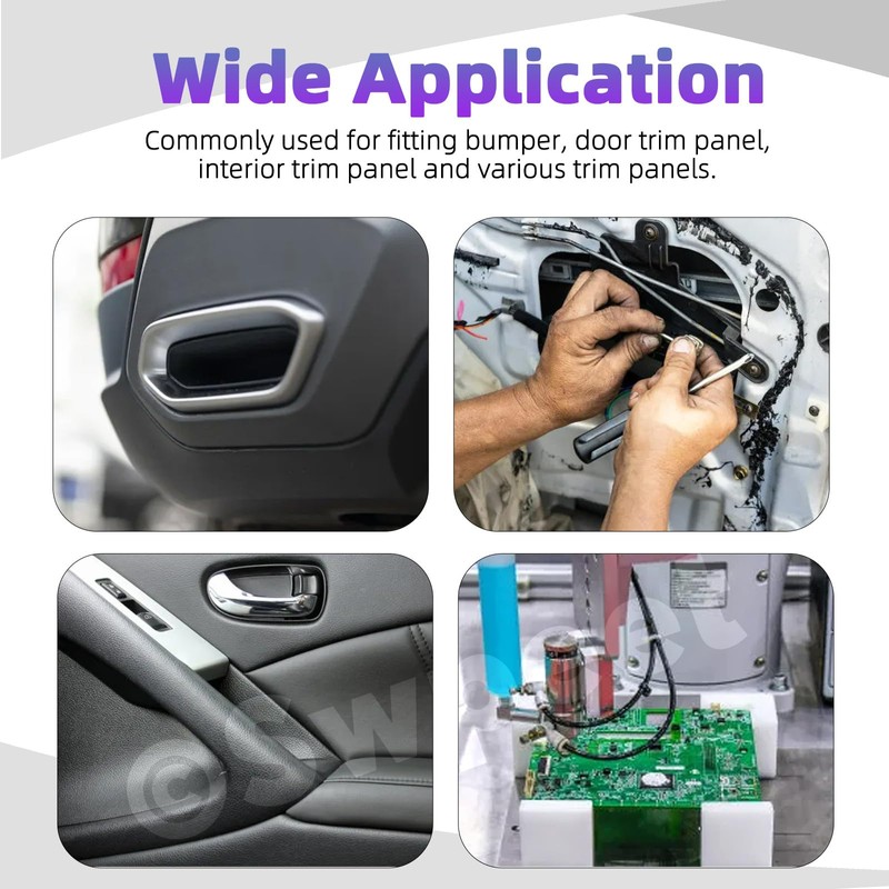 Swpeet 400Pcs 8 Sizes Car Retainer Clips Push Clips Rivet