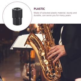 Plastic Saxophone Plug Sax Stopper 2pcs Tenor Saxophone Sax End Plug Bb Sax Cap Wind Instrument Parts Musical Instrument Accessory Black Tenor Saxophone Plug Small Saxophone Plug