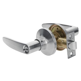 Hermex CEMA-3B, Cerradura de manija, cilindro de latón, acabado cromo mate, para baño