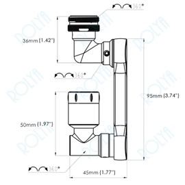 ROLYA 1080 Degree Rotating Faucet Extender Kitchen Sink Aerator Extension Brushed Nickel