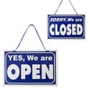 5 x Open Closed Sign Hanging Reversible High Contrast Blue