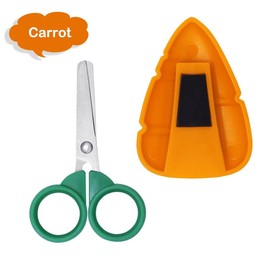 AKOAK 1 Count Paper Scissors, Creative Fruit Scissors and Refrigerator Magnets are the Home Decorations for Students/Children (Carrot)