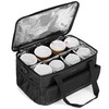 Trunab Reusable 8 Cups Drink Carrier for Delivery with Adjustable