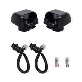 HERCOO LED License Plate Light Lens Tag Lights Rear Lamp Socket Wire Harness White Bulbs Assembly Compatible with Nissan Frontier Armada Titan Xterra, Suzuki Equator Pickup Truck