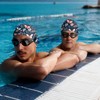 Deokke Fabric Swim Cap Elastic Breathable Cloth Swimming Cap Fit