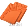 NatureMark Basic Set of 2 Jersey Fitted Sheets, 90 x