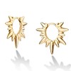LOYATA Spike Earrings Gold Huggie Hoop Sleeper 14K Gold Plated