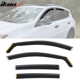 Fits 13-18 Toyota RAV4 In-Channel Window Visors Vent Rain Guards Deflectors PC