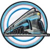 Blue Express Train - Embroidered Iron On Patch