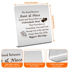 Home Decorative Signs for Aunt Gift for Aunt from Niece and Nephew Thank You Gifts for Aunt Home Office Desk Decor Sign Appreciation Gifts for Auntie Best Auntie Gifts Mother's Day Gifts