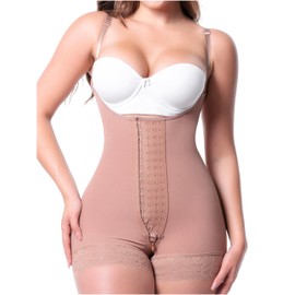 Sonryse 068BF Fajas Colombianas Postparto Postpartum Post Surgery Lipo Compression Garments Tummy Tuck Mocha Small