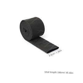 KICHOUSE 2pc Non-Slip Handle Cover Heat Shrink Grip Wrap for Fishing Rods Rackets Black Insulation Tubing for Enhanced Friction and Safety