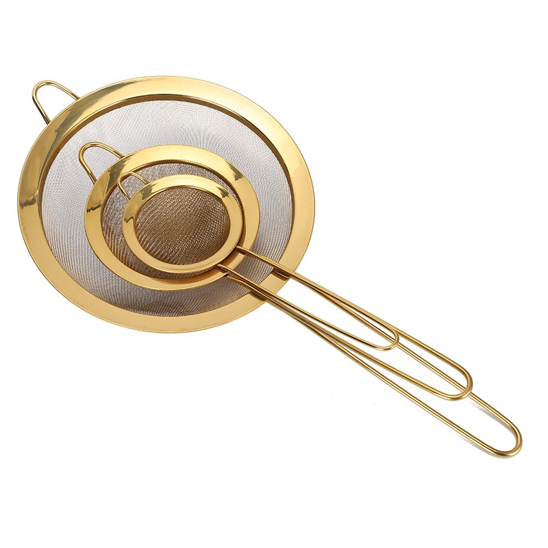 Stainless Steel Fine Mesh Oil Strainer Flour Colander Sieve Sifters