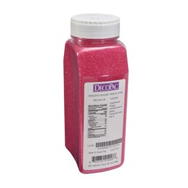 DecoPac Sanding Sugar | Pink Edible Sugar Sprinkles | 33oz | Edible Sanding Sugar in Handheld Container | Made In USA | Sugar Sprinkle Mix For Cakes, Cupcakes, Cookies, Extra Large Pack | 33 Ounce - Pink