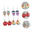 TOVINANNA 4 Pairs Cartoon Teacher Earrings Acrylic Back to School