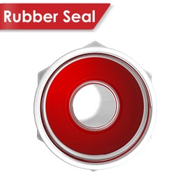 SAMIKIVA Brass Rubber Seal Tire Valve Stem Caps, Dust Proof Covers Universal fit for Cars, SUVs, Bike and Bicycle, Trucks, Motorcycles Flat Top (Chrome Round Top (8 Pack))