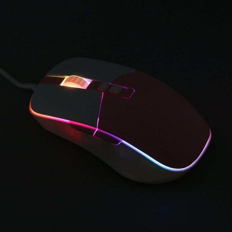 Wired Mouse Ergonomic Streamlined Cool RGB Optical Sensor Gaming Mechanical
