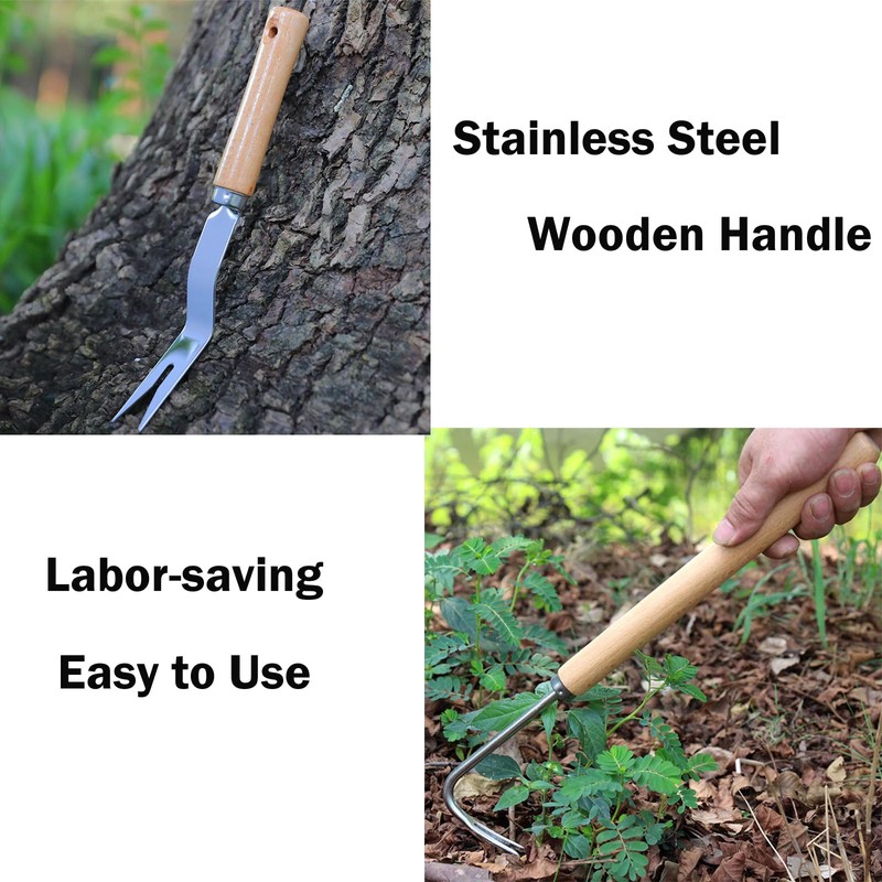 Ieron 2 Pcs Hand Weed Remover Tool Garden Manual Weed