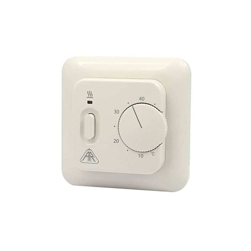 WITTKOWARE Underfloor Heating Thermostat with Rotary Control and Switch, for