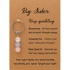 PRCOLUX Big Sister Gift - Natural Crystal Cute Keychain Big