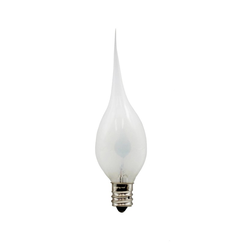 Creative Hobbies Silicone Dipped Flicker Flame C7 Bulbs, 1W 120V,