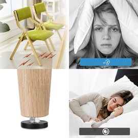 WAFJAMF M8 Thread Leveling Feet PTFE(Teflon) Bottom(28mm Base), Adjustable Furniture Feet Threaded Screw in Furniture Glide Leveler for Carpet and Hardwood Surface (28mm Base M8x1.5-4 Pack)