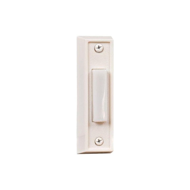 Craftmade BS6-W Builder Surface Mount Rectangle Lighted Doorbell LED Push