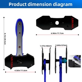 hongdounangguo Brake Caliper Compression Tool Kit with 4 Hooks & Steel Plates - 360° Swing Ratchet for Single/Twin/Quad Piston Calipers Heavy-Duty Brake Pad Spreader Car Repair Tool