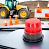 LED Strobe Light - Round Red Warning Safety Flashing Beacon,