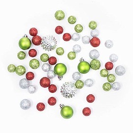 Darice Red/Silver/Green, Floral Filler Balls, 54 Pieces