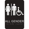 HY-KO Products DB-22 All Gender Restroom Braille Sign, 6 in