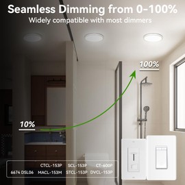 LZHOME LED Ceiling Light, 2800LM Super Bright 9 Inch Led Flush Mount Ceiling Light 3000K/4500K/6000K 3CCT Dimmable for Kitchen,Bedroom,Living Room (1 Pack, White)…