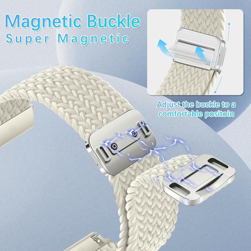RanBluu 20 mm 22 mm Nylon Bracelet, Braided Replacement Strap,