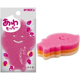 Kikron Kitchen Sponge, Soft Type, Pink, 1 Piece, Generous Foam, Made in Japan