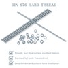 Threaded Rod M8, Pack of 5, Galvanised Threaded Rods, Carbon