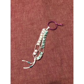 Unbranded Sliding Row Counter for Knitting & Crochet, Glass Beads, Keychain Fob Style