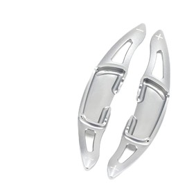 HIBEYO Sports Silver CNC Billet Aluminum Steering Wheel Larger Paddle Shifter Extension Covers Compatible with Mazda 3 6 Axela Atenza CX9 CX3 CX5 MX5 Mazda3 Replacement Paddle Shifter Extensions