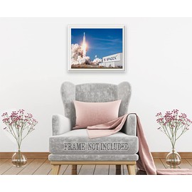 SpaceX Rocket Launch - Great Home Decor and Gift for Aerospace Enthusiasts, Rocket and Space Transportation Geeks (Canvas, 16" x 20")