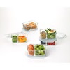 Glasslock Duo 5 Piece Clear Tempered Glass Microwave, Dishwasher, Freezer