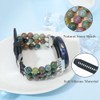 LuReen Adjustable Beaded Bracelet Compatible with Galaxy Watch 7/6/5/4 40mm