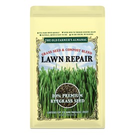 The Old Farmer's Almanac Lawn Repair - Premium Grass Seed & Compost Blend (5 Pounds - Covers Up to 500 Sq Ft)