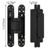Alamic Invisible Hinge Concealed Door Hinges Heavy Duty Hidden Hinge