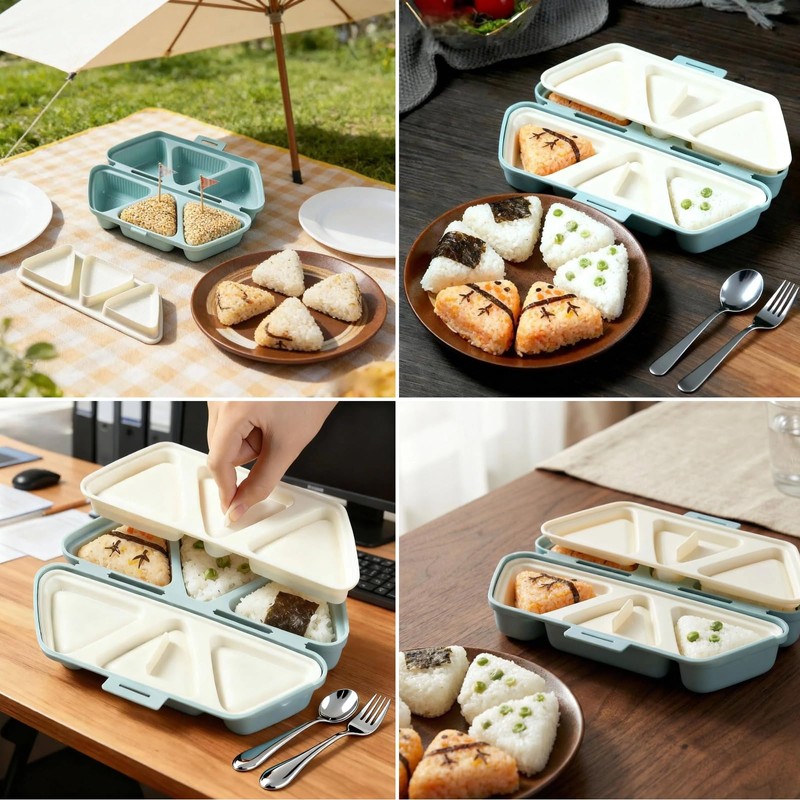 6 in 1 Triangular Onigiri Moulds, DIY Rice Ball Mould
