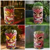 qzzwbbtc Tiki Head Solar Statue Light for Garden Decor and