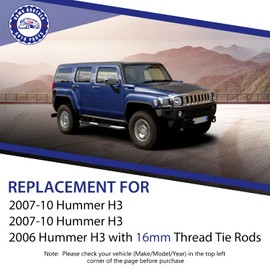 HAWK BROTHER 10 PCS Suspension Kit Front Control Arm Ball Joint Tie Rod End Sway Bar Link Replacement For 2006-2010 Hummer H3 AND 2009-2010 H3T