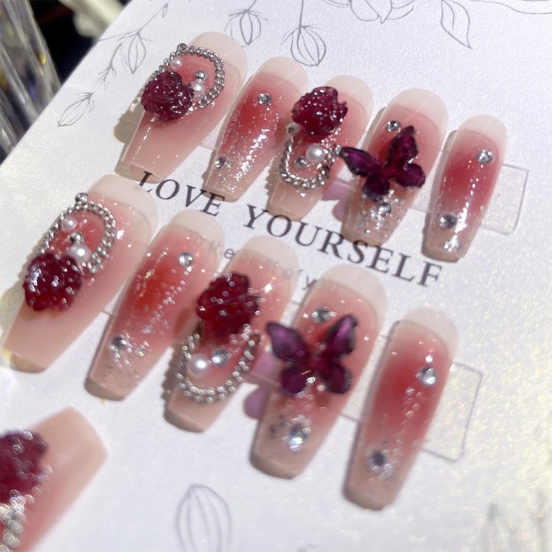 XUZOO 24 Nail Tips, Nailtips, Short and Long, Cute, Stylish,