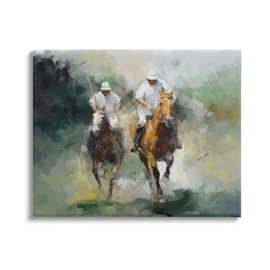 Stupell Industries Polo Players on Horses Canvas Wall Art by Ziwei Li