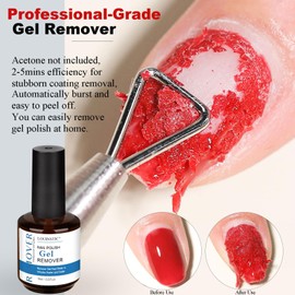 LOUINSTIC Fast-Acting Gel Nail Polish Remover-2-5 Minute Remove Gel Nail Polish,Non-Irritating,No Soaking or Wrapping Required,Gentle on Nails,Portable Design for Home Nail Care Kit